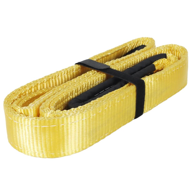 sumpluct Lift Sling Straps,2" x 15' 2-Ply Heavy Duty Flat Eye Lift Sling Straps, Not Nylon Lifting Strap for Rigging Moving Towing Hoisting, Gear Strap for Industrial Shop Use, Car, Truck - Image 1